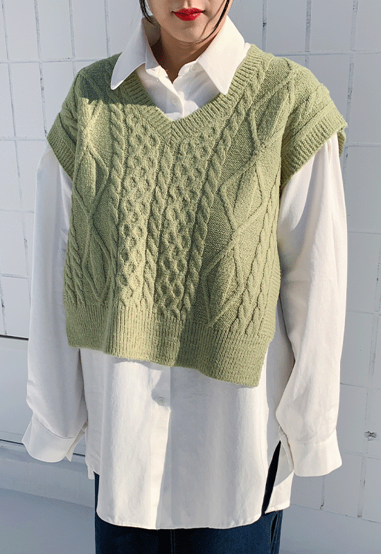 도아 니트 vest (4color)