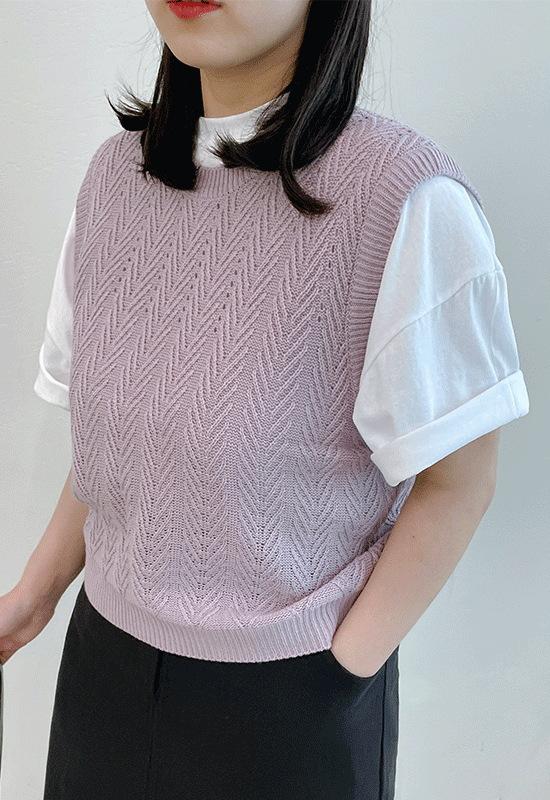 타미 knit vest (3color)