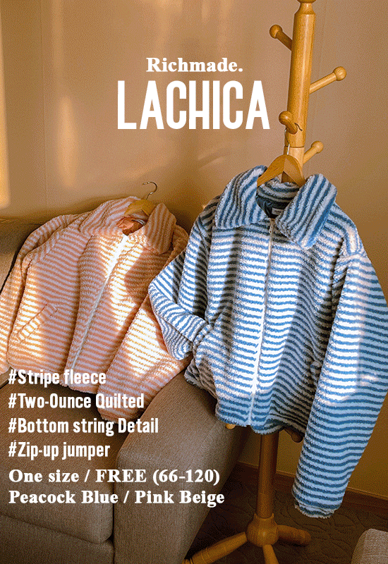 라치카 stripe fleece jp (2color)