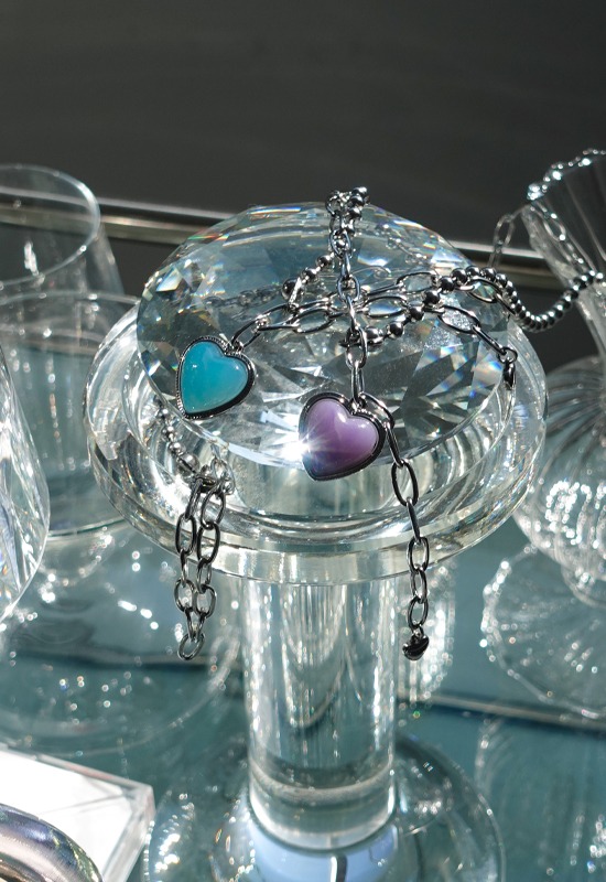 주크 heart necklace (2color)