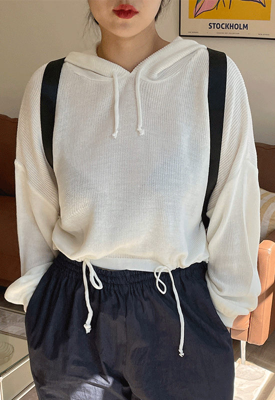 초희 후드 crop knit (3color)