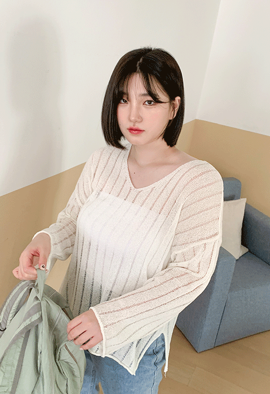 밀리에 시스루 knit (6color)