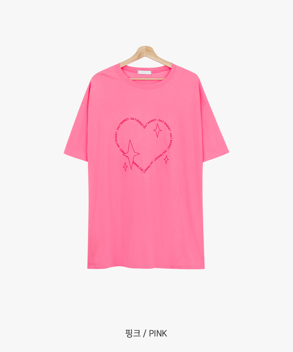 반팔 티셔츠 핑크 색상 이미지-S1L26